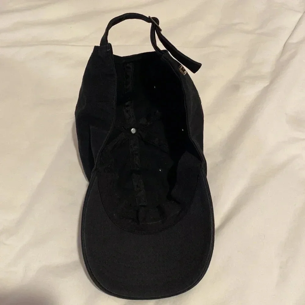 AF ACADEMY FITS HERE TO STAY BLACK CAP HAT COTTON